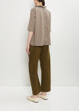 Cotton Ruffle Collar Top
