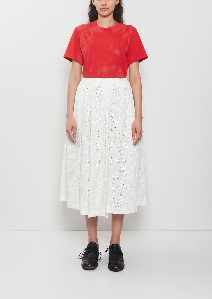 Punched Pleated Cotton Pant