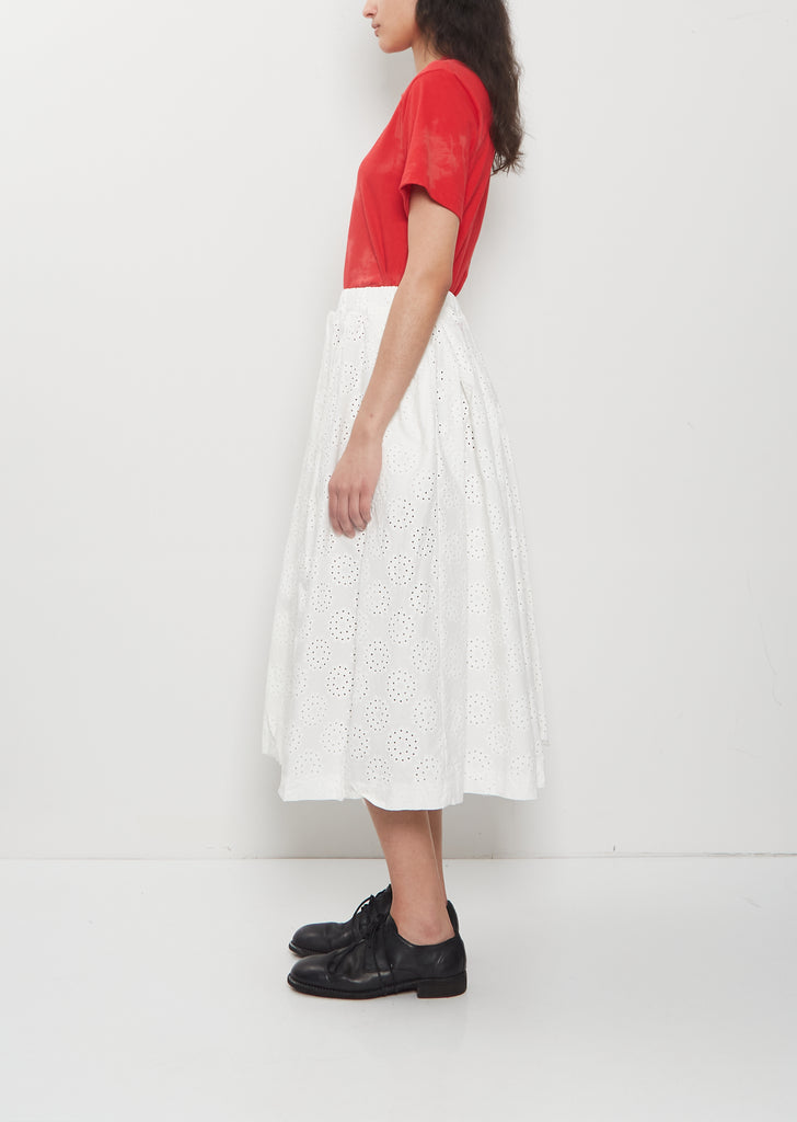 Punched Pleated Cotton Pant