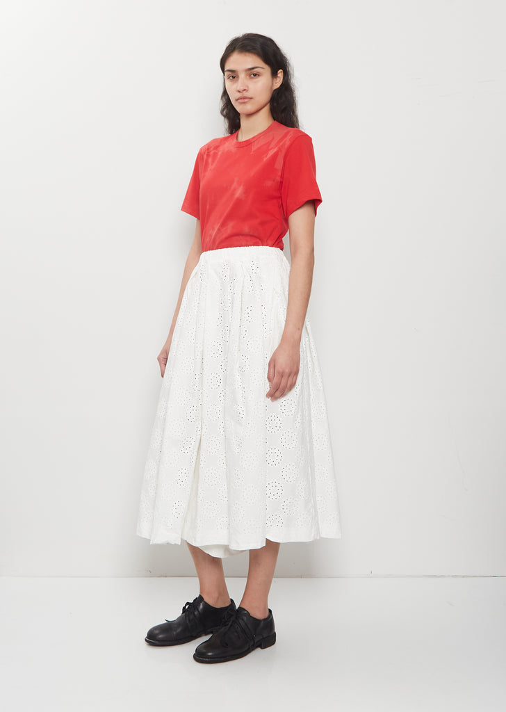 Punched Pleated Cotton Pant
