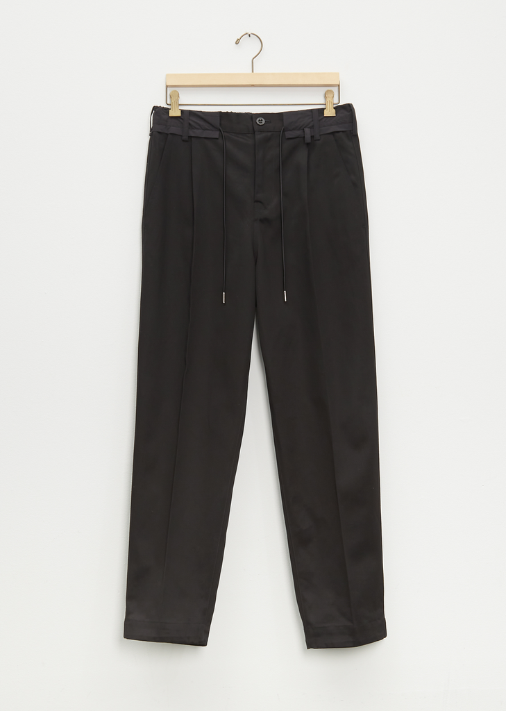 tapered wool chino trousers