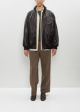 Lamb Leather Zip Blouson