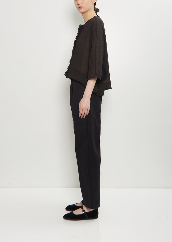 Soft Cotton Pull On Pant — Black