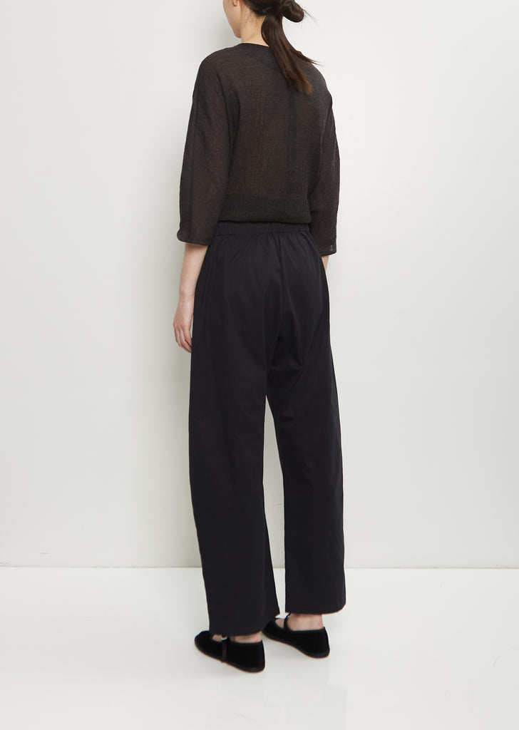Soft Cotton Pull On Pant — Black