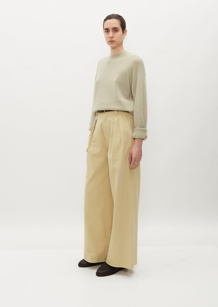 Washed Heavy Chino Wide Pants