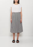 Cotton Gathered Skirt — Vichy Check
