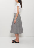 Cotton Gathered Skirt — Vichy Check