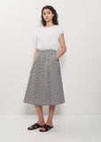 Cotton Gathered Skirt — Vichy Check