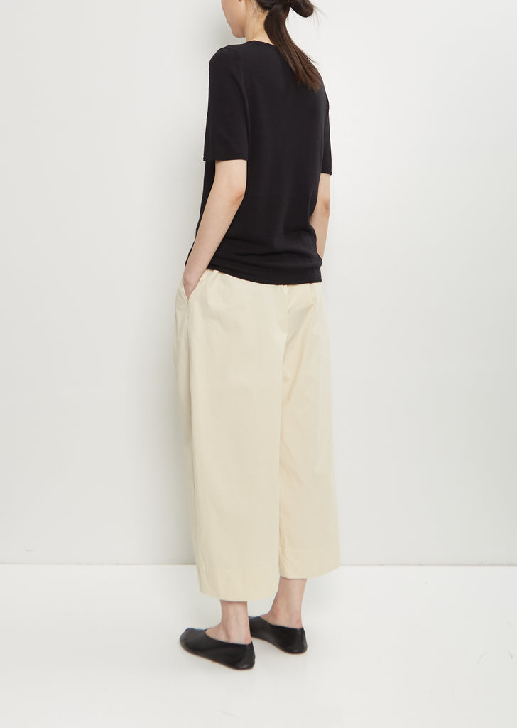 Silk Knit Tee — Black
