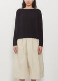 Wild Silk Boatneck Sweater — Black