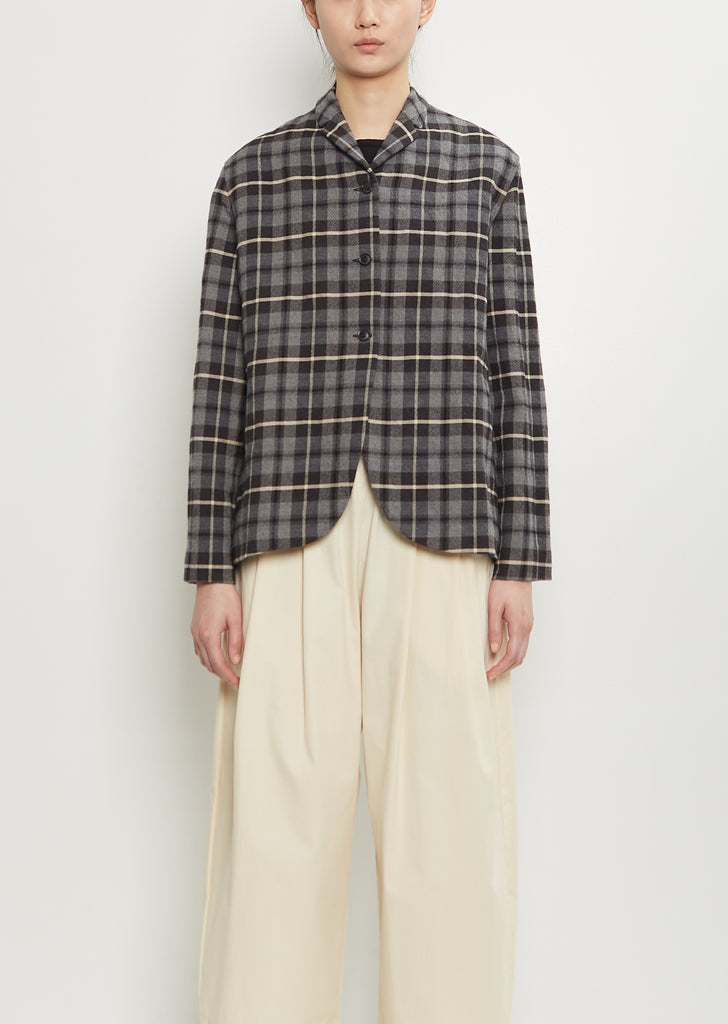 Cotton Wool Plaid Jacket