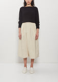 Technical Cotton Wide Trousers — Cappuccino
