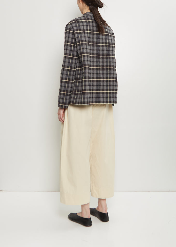 Cotton Wool Plaid Jacket