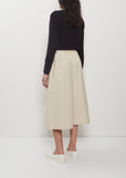 Technical Cotton Wide Trousers — Cappuccino