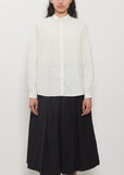 Mini Collar Cotton Shirt — Meringue
