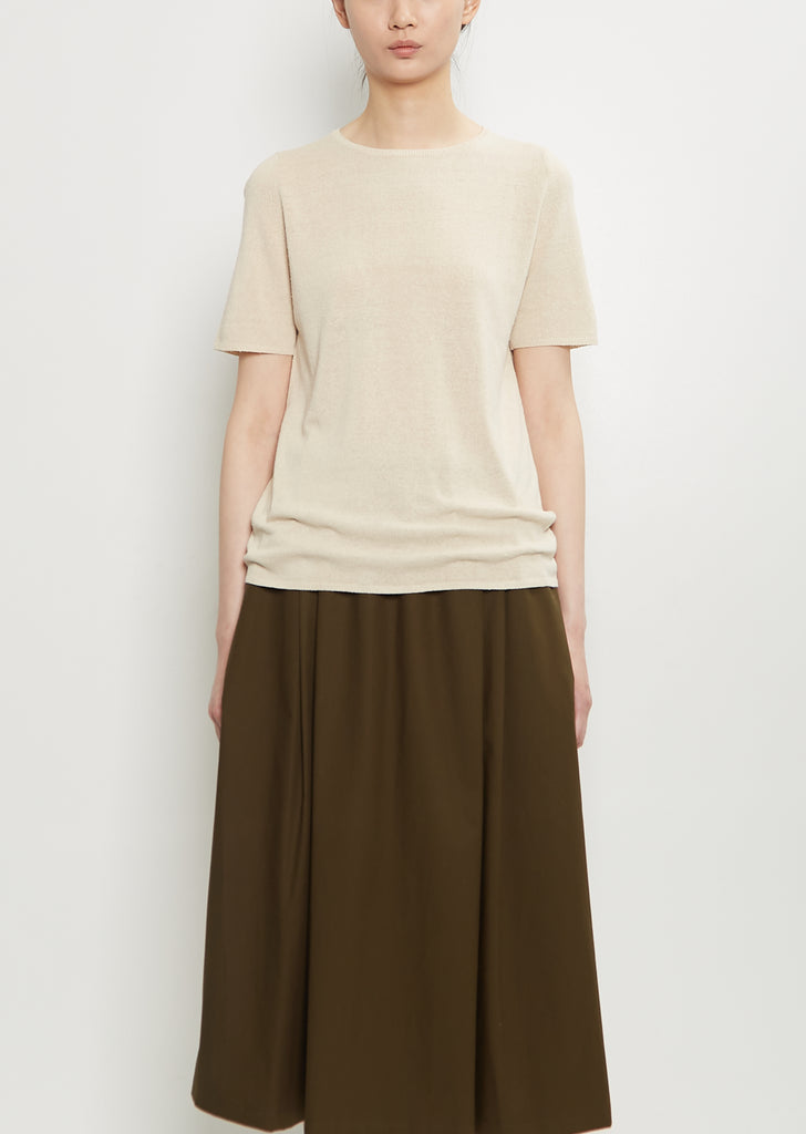 Silk Knit Tee — Natural