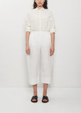 Technical Poplin Cropped Wide Pant — Meringue