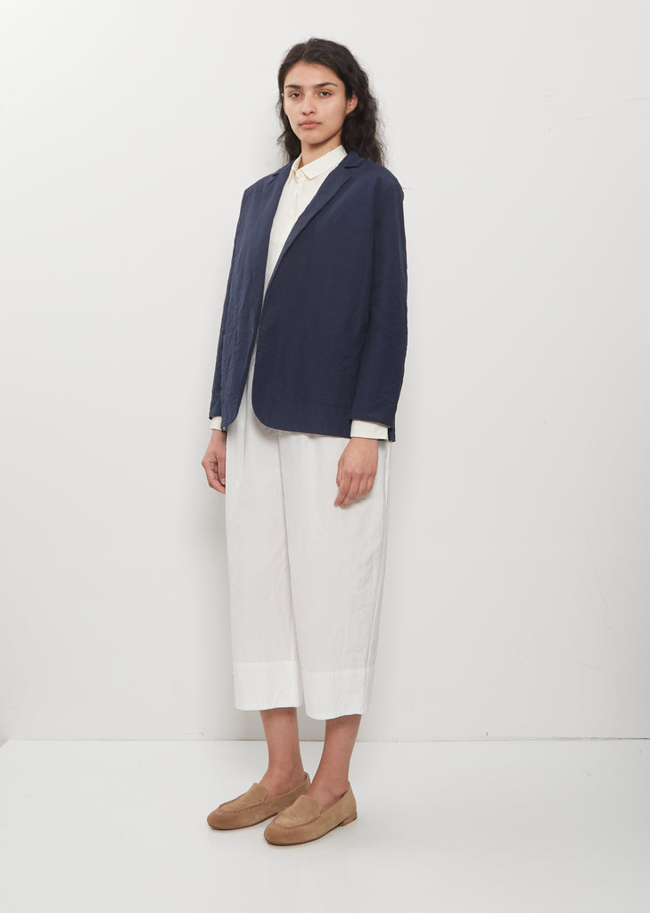 Open Front Crinkled Cotton Jacket