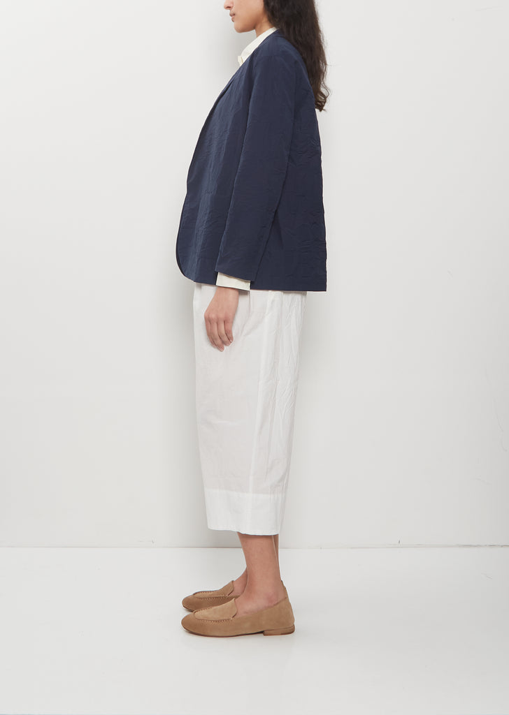 Open Front Crinkled Cotton Jacket