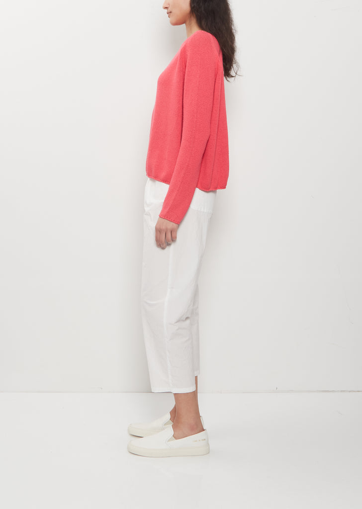 Wild Silk Boatneck Sweater — Raspberry