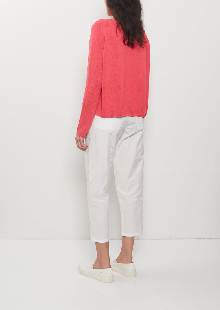 Wild Silk Boatneck Sweater — Raspberry