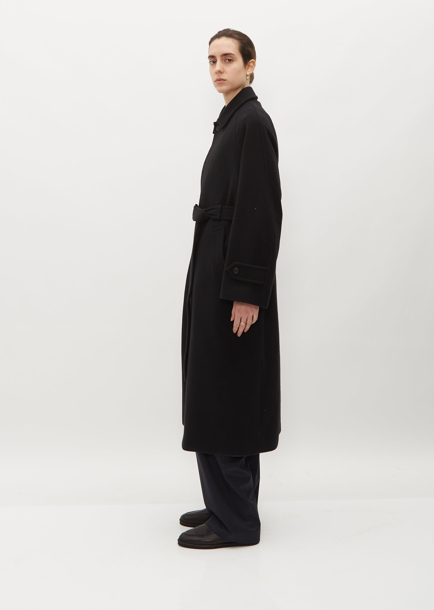 Cashmere Wool Mosser Soutien Collar Coat – La Garçonne