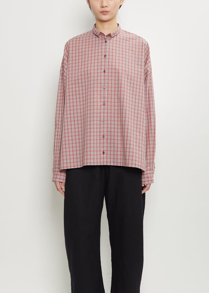 Cotton Plaid Buttons Shirt
