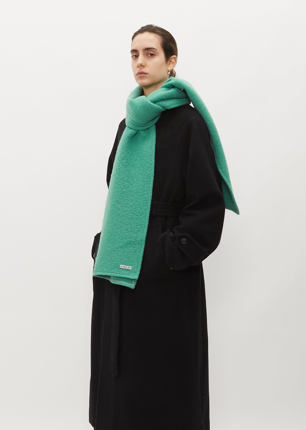 Alpaca Wool Stole — Jade Green – La Garçonne