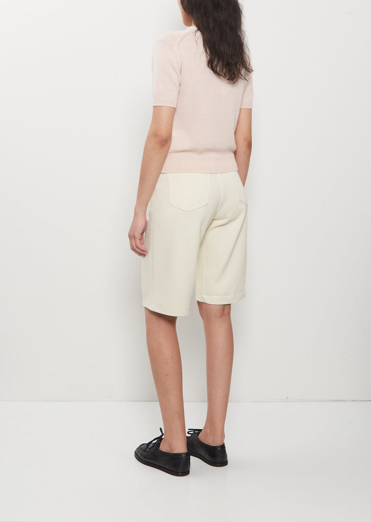 Summer Cashmere Half Sleeve Cardigan — Light Pink