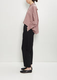 Linen Wool Wide Pull On Pant — Black