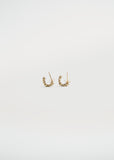 Bijoux Tsubu Mini Hoops Brown Diamond Earrings