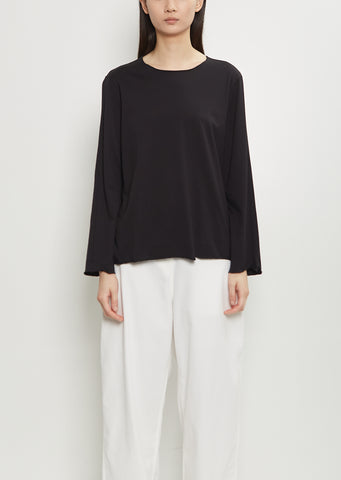 Cotton Jersey One Seam Long Sleeve Top 55-OE