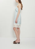 Fluid Twill Lace Hem Slip Dress