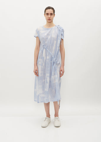 Printed Shirring Dress