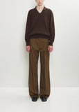 Cotton Pleat-Front Trouser