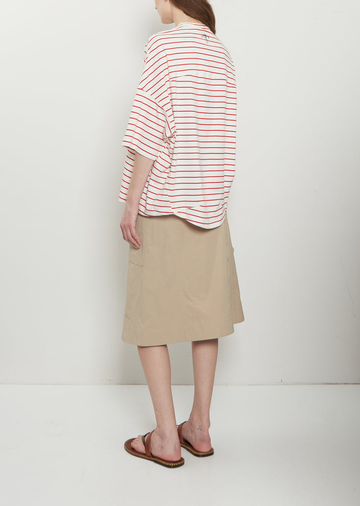 Striped Cotton Jersey Short Sleeve T-Shirt