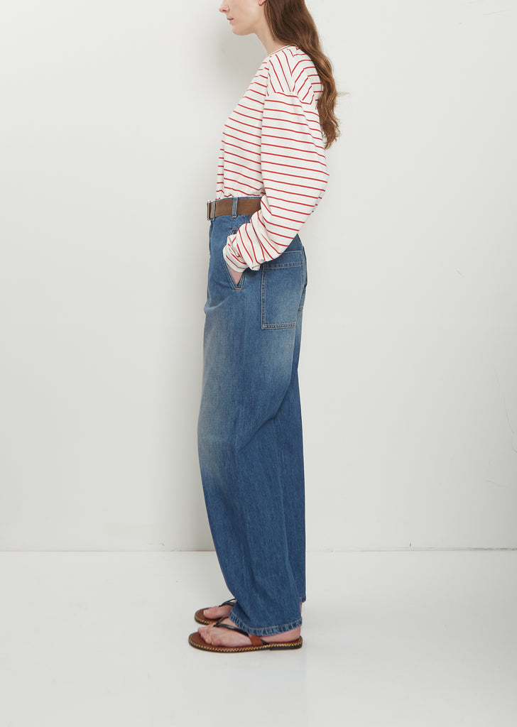 Belt Denim Trousers