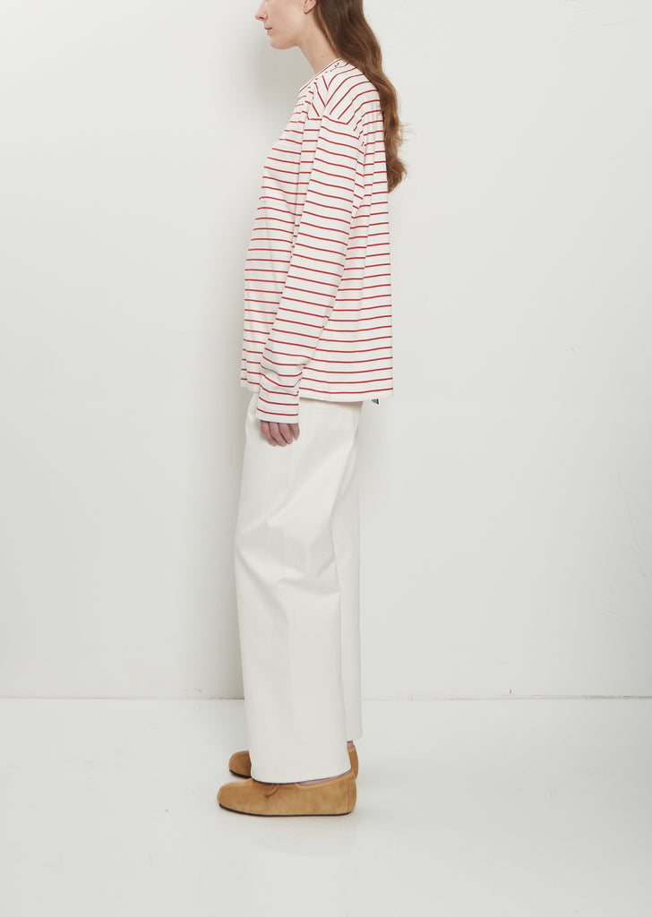 Striped Jersey Long Sleeve T-Shirt