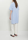 Striped Cotton Popeline Half Sleeve Shirt