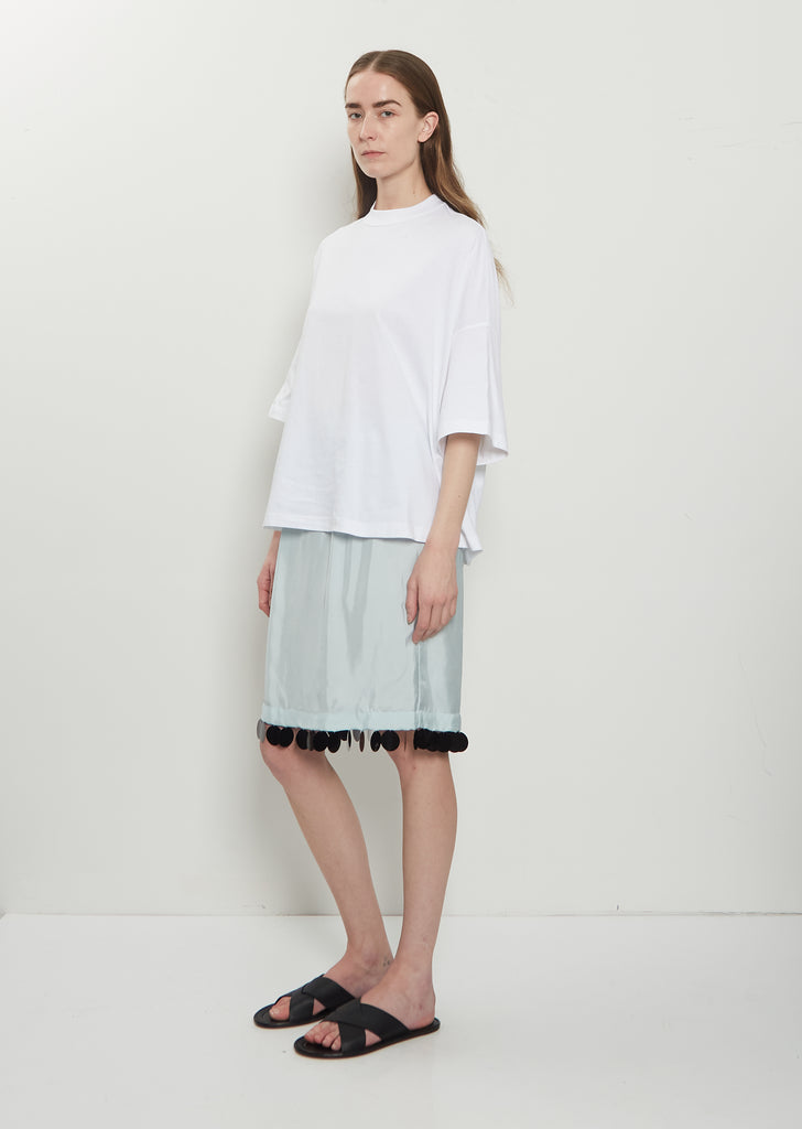 Fluid Twill Midi Skirt
