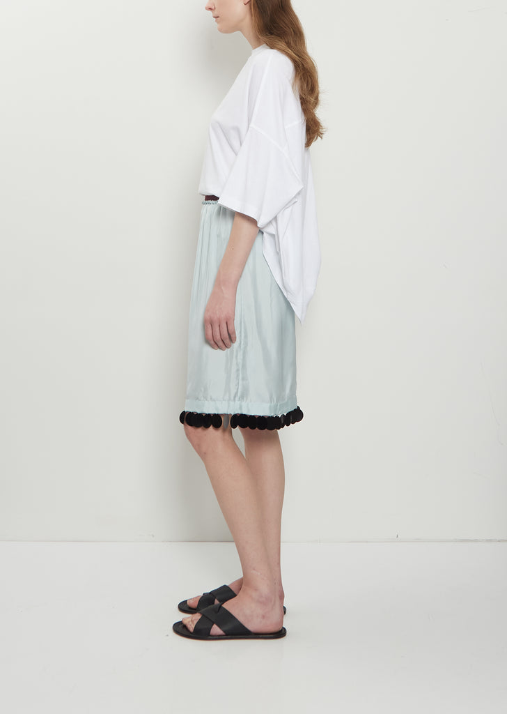 Fluid Twill Midi Skirt