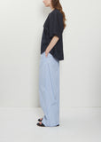 Striped Cotton Popeline Pants