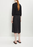 Embroidered Dot Silk Slip Skirt