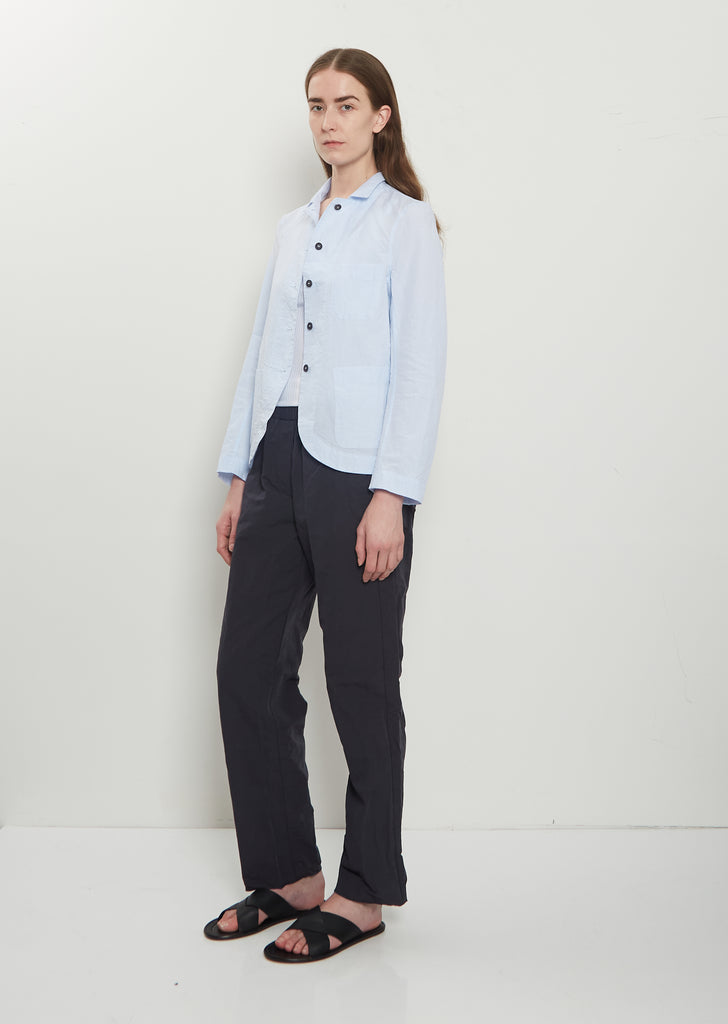 Caryl Cotton Linen Jacket — Azure