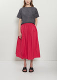 Technical Poplin Gathered Skirt — Raspberry