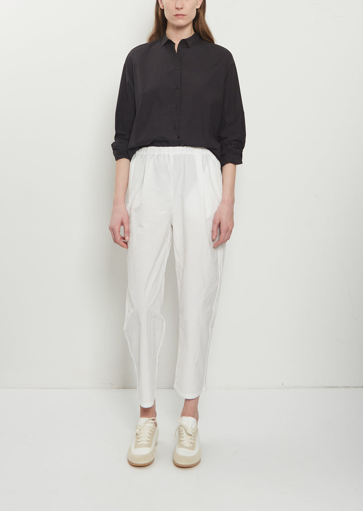Technical Poplin Tapered Pants — Meringue
