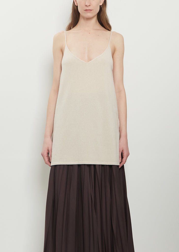 Cashmere Knit Tank Top — Oatmeal