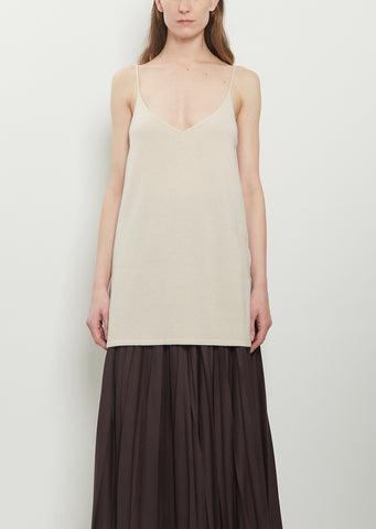 Cashmere Knit Tank Top — Oatmeal