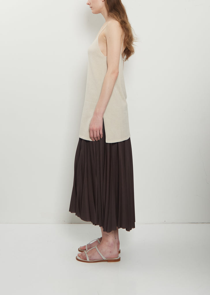 Cashmere Knit Tank Top — Oatmeal