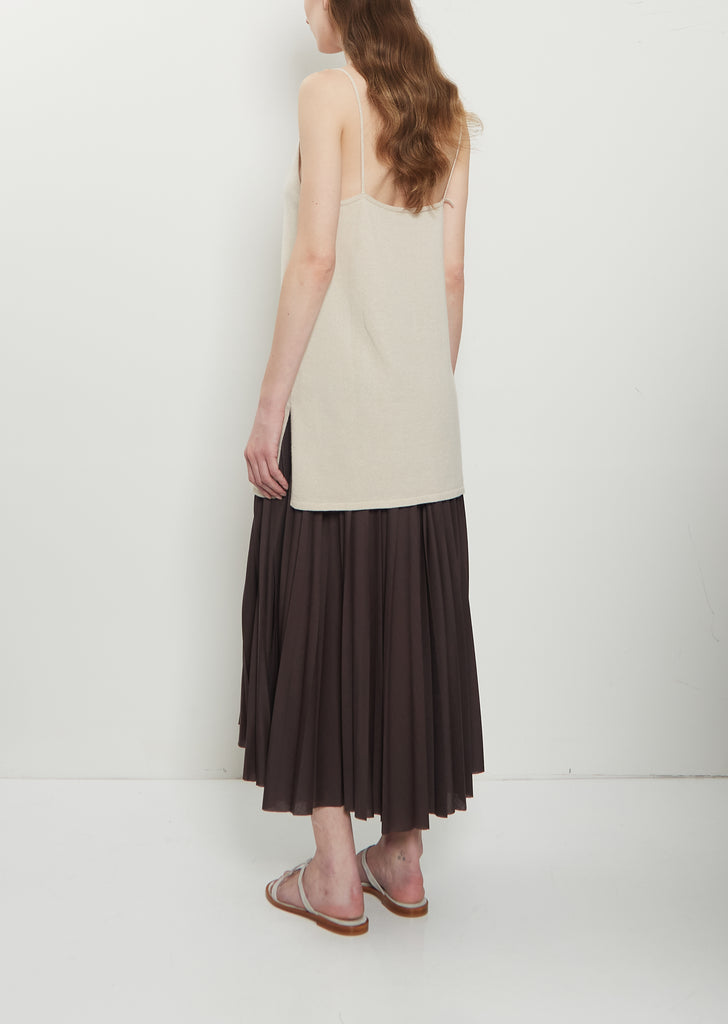 Cashmere Knit Tank Top — Oatmeal